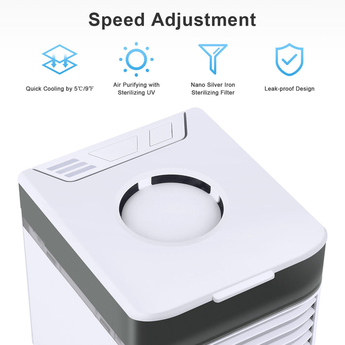 Ultimate 4-in-1 Portable Cooling Solution: AC Air Conditioner, Fan, Humidifier, and Upgraded Cooling Fan for Home, Office, and Outdoor Use