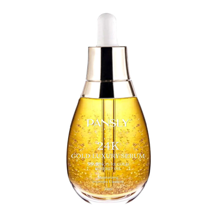 24K Gold Anti-Aging Face Serum with Hyaluronic Acid: Pore-Refining Korean Skincare