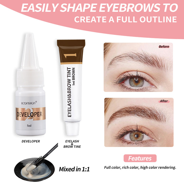 Luxurious Lash Lift and Brow Lamination Kit: Professional Eyelash and Eyebrow Dye Tint Set for Stunning, Long-Lasting Results