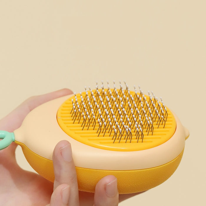 Portable Cat Grooming Massage Brush One-Button Remove Floating Hair Scraper Cats Dogs Pet Self Cleaning Tool Accessories