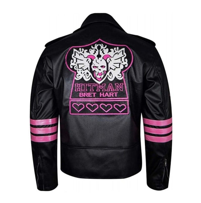 Hitman Bret Hart Wrestler Leather Jacket