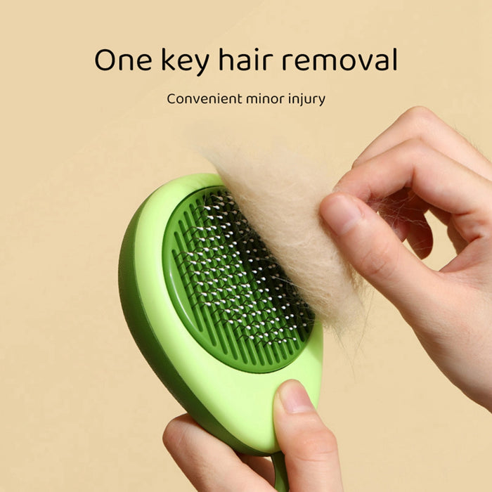 Portable Cat Grooming Massage Brush One-Button Remove Floating Hair Scraper Cats Dogs Pet Self Cleaning Tool Accessories