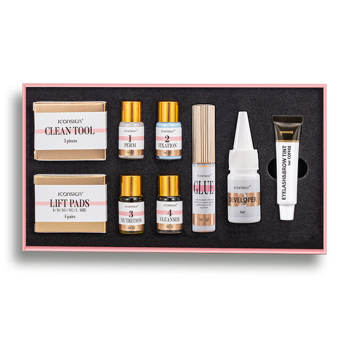 Luxurious Lash Lift and Brow Lamination Kit: Professional Eyelash and Eyebrow Dye Tint Set for Stunning, Long-Lasting Results