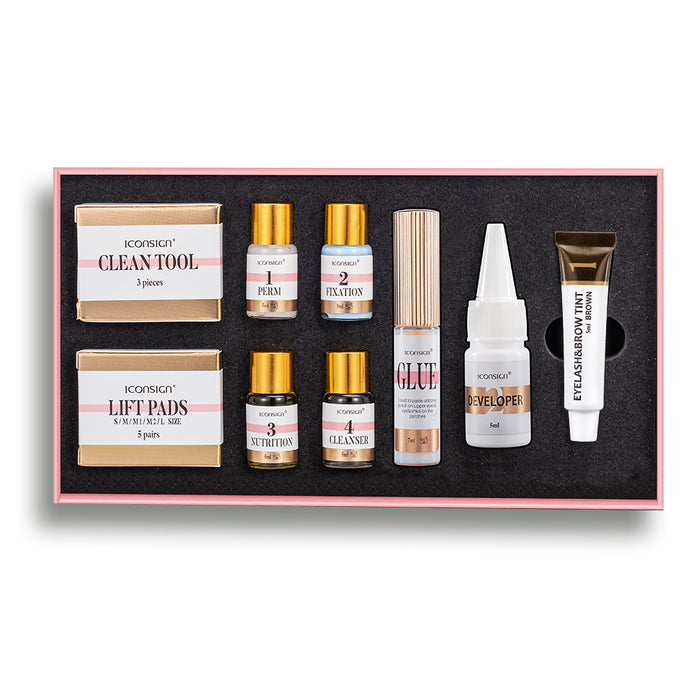 Luxurious Lash Lift and Brow Lamination Kit: Professional Eyelash and Eyebrow Dye Tint Set for Stunning, Long-Lasting Results