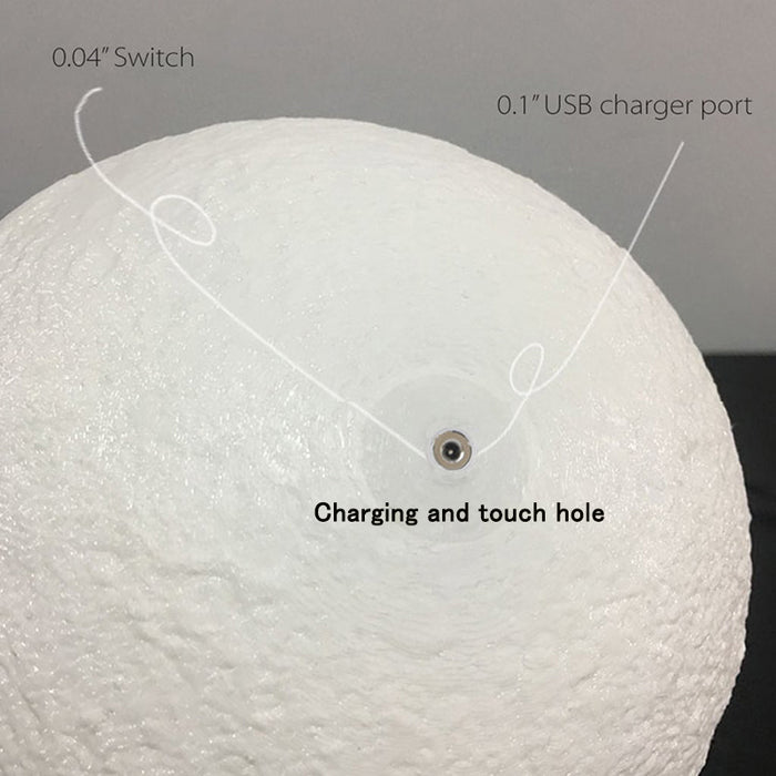 Enhance Your Nights with LED Moon Lamp - 3D Printed, Timeable, Dimmable, and Rechargeable Bedside Table Lamp for Children's Bedrooms