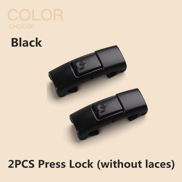 Press Lock Shoelaces without ties Elastic Laces Sneaker 8MM Widened Flat No Tie Shoe laces