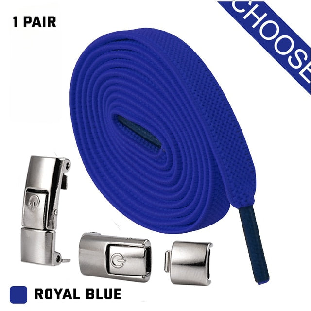 Press Lock Shoelaces without ties Elastic Laces Sneaker 8MM Widened Flat No Tie Shoe laces