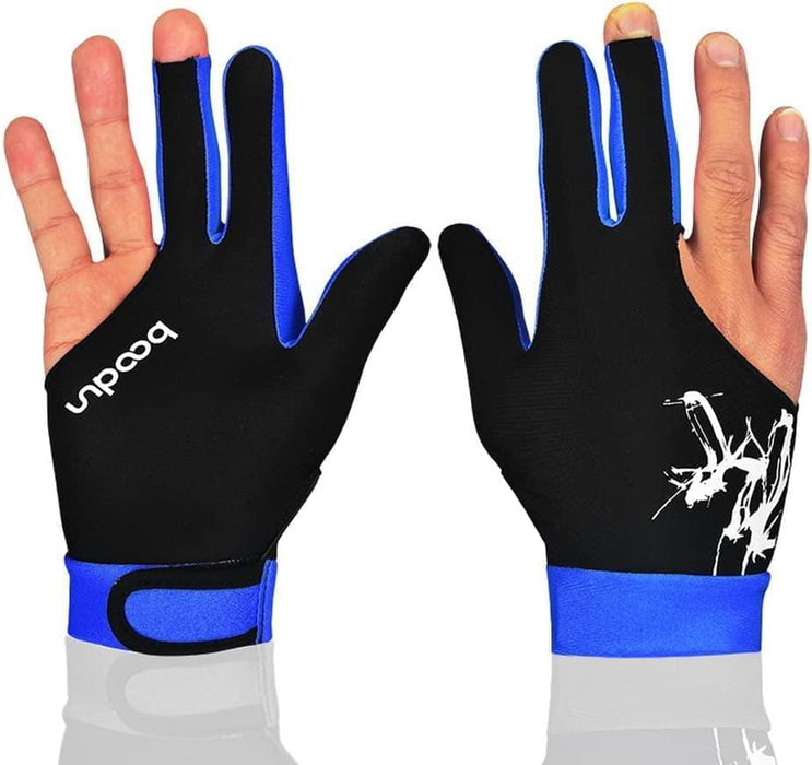 3-Finger Gloves for Snooker Carom Pool Billiard Right / Left Hand, 1pc
