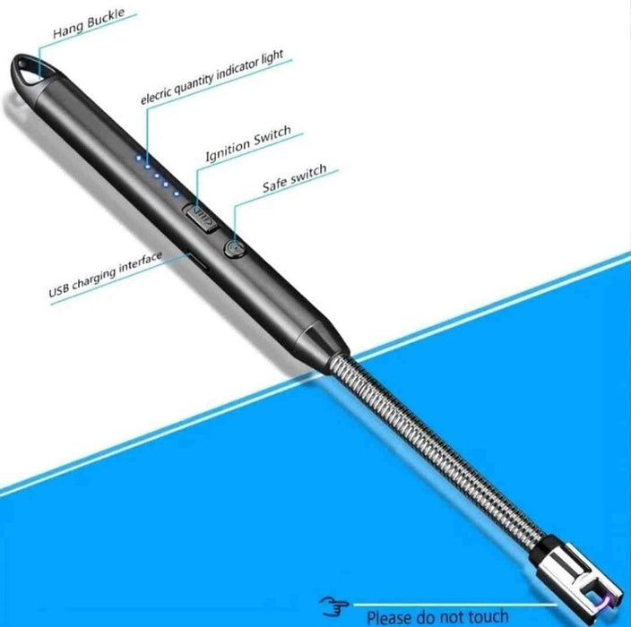 Electric Arc Lighter, USB Rechargeable Lighter, Windproof Gas Stove Igniter, Outdoor / Kitchen / BBQ Lighter