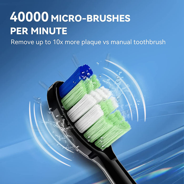 Teeth Whitening Toothbrush with 6 Brush Heads
