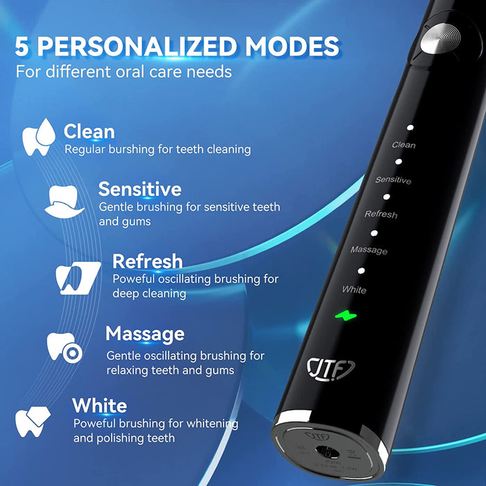 Teeth Whitening Toothbrush with 6 Brush Heads