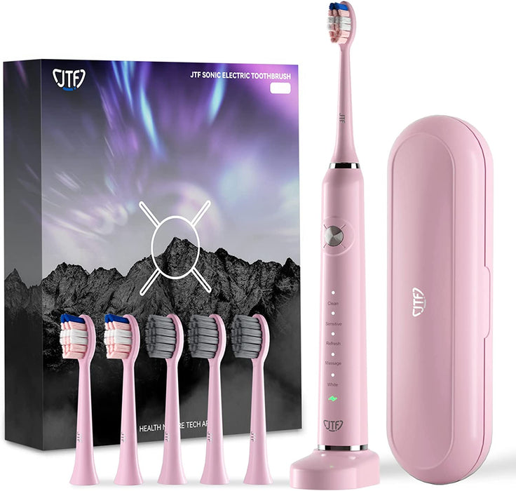 Teeth Whitening Toothbrush with 6 Brush Heads