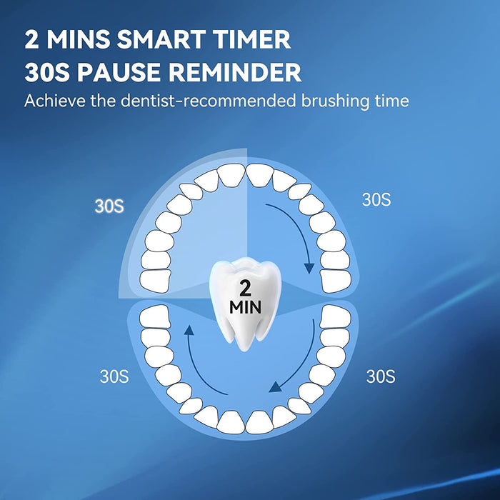Teeth Whitening Toothbrush with 6 Brush Heads