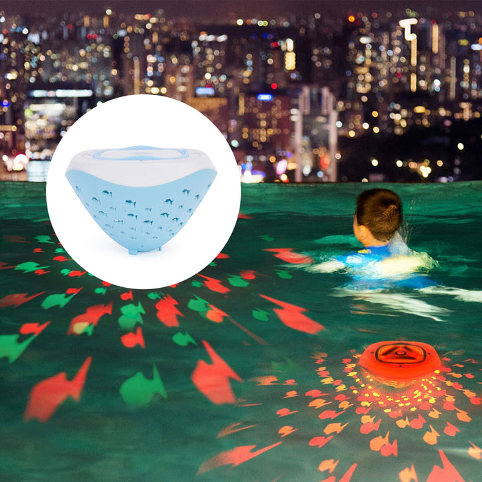 Fish Projection Bathtub Light Kids Toy LED Floating Underwater Submersible Swimming Pool Décor Light