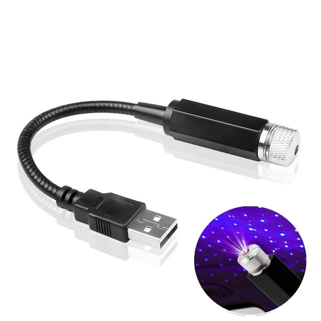LED Car Roof Light Galaxy Atmosphere Light Adjustable for Ceiling Decoration