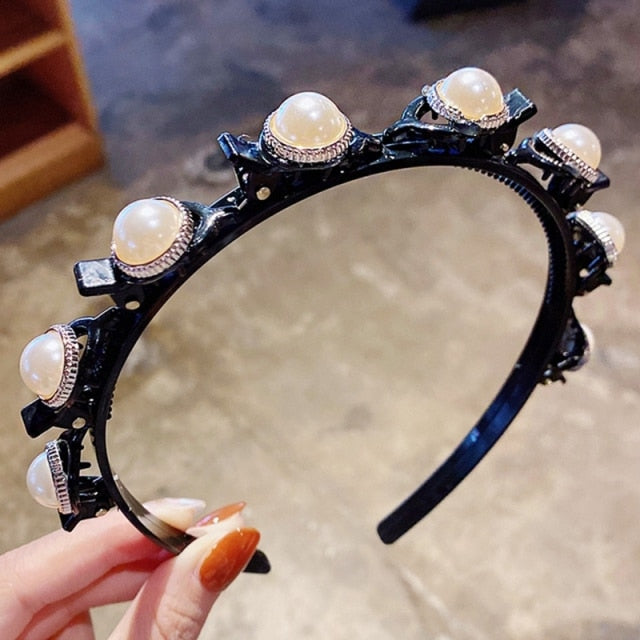 Unisex Pearls Elegant Hairbands