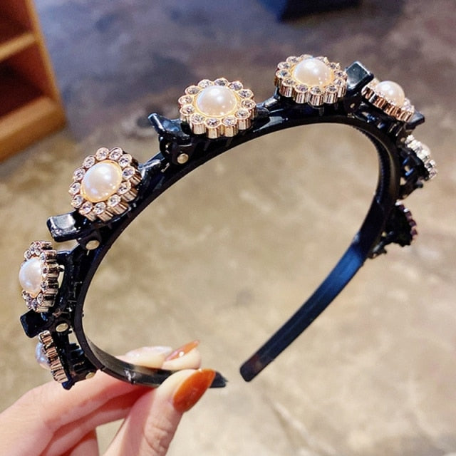 Unisex Pearls Elegant Hairbands
