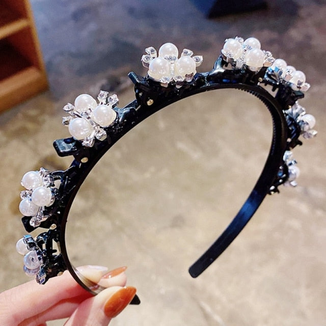 Unisex Pearls Elegant Hairbands