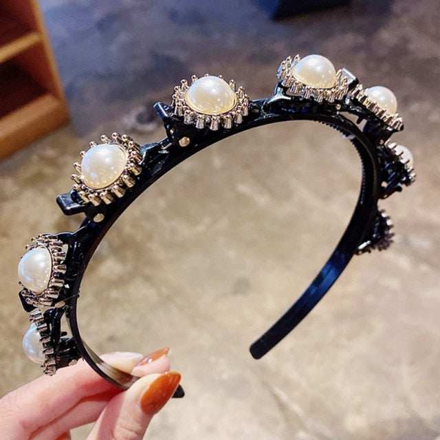 Unisex Pearls Elegant Hairbands