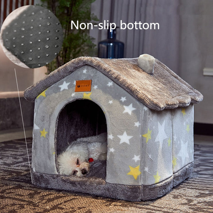 Foldable Dog House Kennel Bed