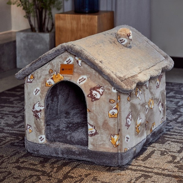Foldable Dog House Kennel Bed