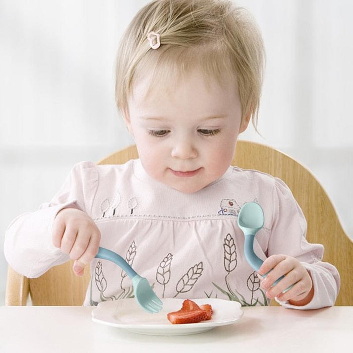 2PCS Silicone Spoon Fork