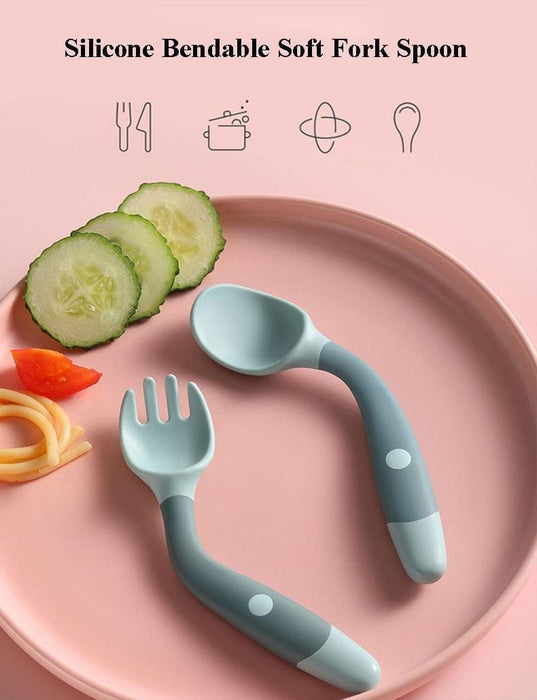 2PCS Silicone Spoon Fork