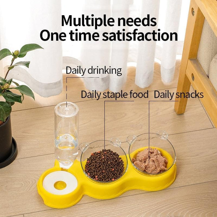 Cat Automatic Feeding Drinking Bowl