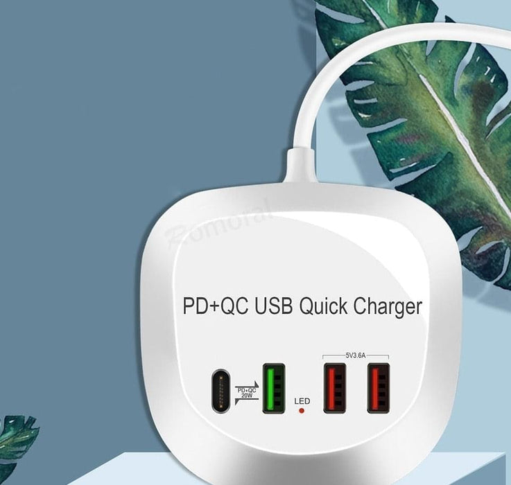 4 Ports USB Mobile Charger