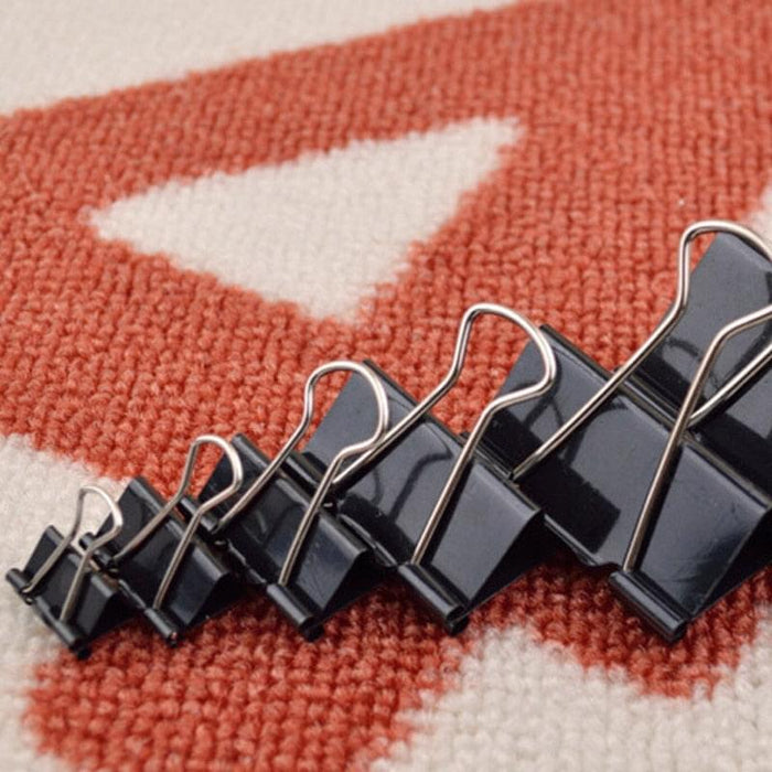 Black Metal Binder Clips