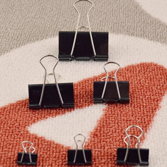 Black Metal Binder Clips