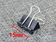 Black Metal Binder Clips
