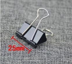 Black Metal Binder Clips