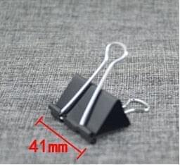 Black Metal Binder Clips