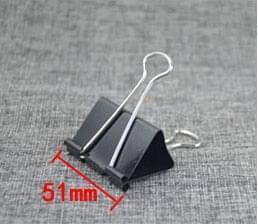 Black Metal Binder Clips