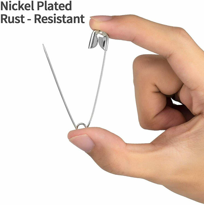 80 PCS Stainless Steel Safety Pins - Large Heavy Duty 2.2 Inch Nickel Finish