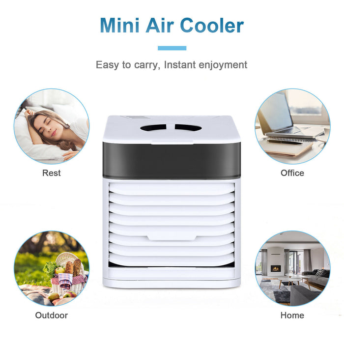 Ultimate 4-in-1 Portable Cooling Solution: AC Air Conditioner, Fan, Humidifier, and Upgraded Cooling Fan for Home, Office, and Outdoor Use