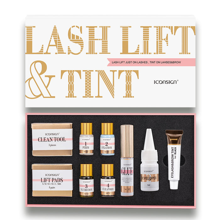 Luxurious Lash Lift and Brow Lamination Kit: Professional Eyelash and Eyebrow Dye Tint Set for Stunning, Long-Lasting Results