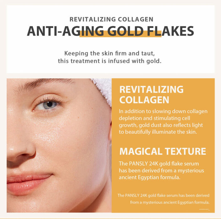 24K Gold Anti-Aging Face Serum with Hyaluronic Acid: Pore-Refining Korean Skincare