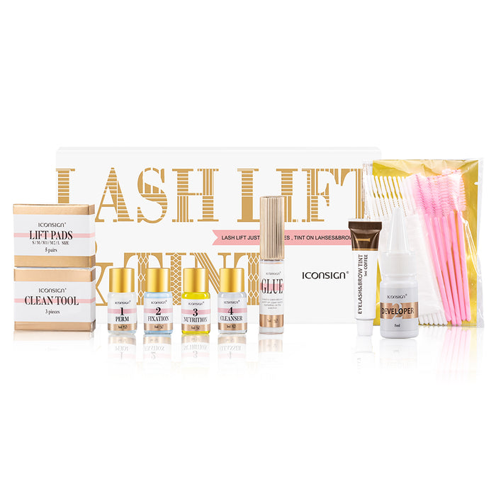 Luxurious Lash Lift and Brow Lamination Kit: Professional Eyelash and Eyebrow Dye Tint Set for Stunning, Long-Lasting Results