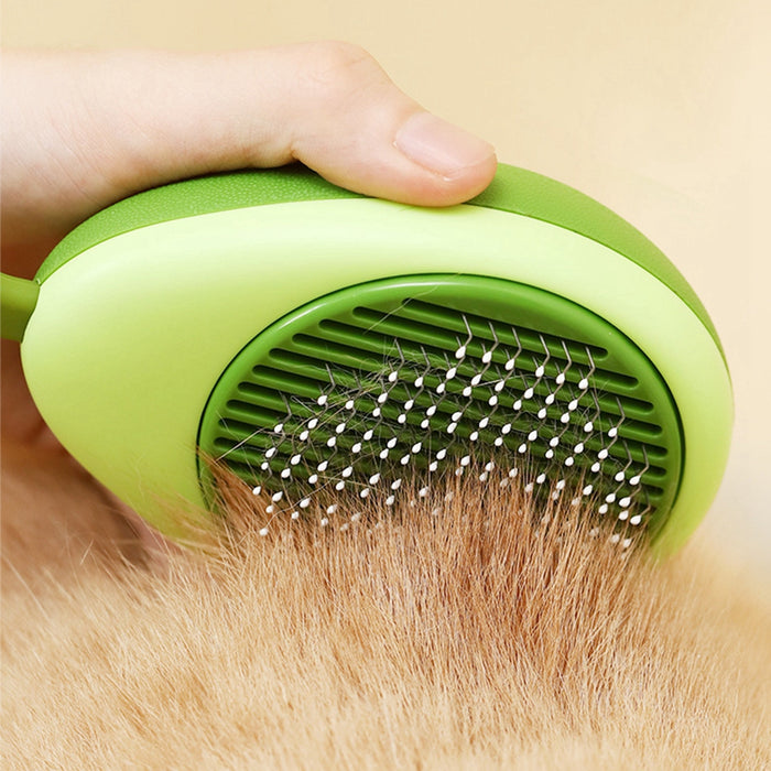 Portable Cat Grooming Massage Brush One-Button Remove Floating Hair Scraper Cats Dogs Pet Self Cleaning Tool Accessories