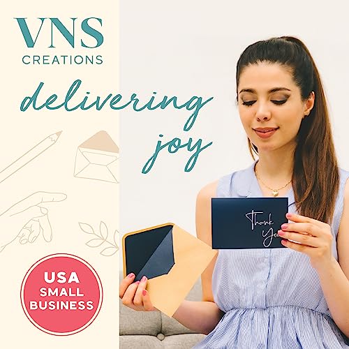 Thank You Cards with Envelopes 100 Pack 4x6  Navy Blue