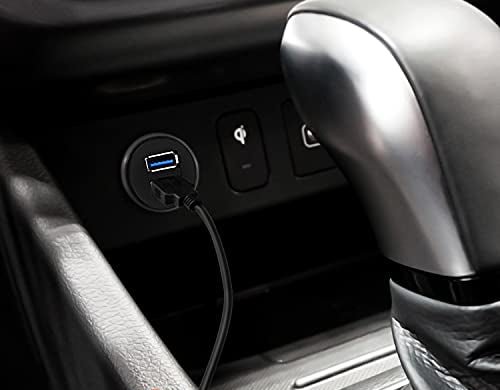Flush mount USB car extension with two USB 3.0 ports Placement