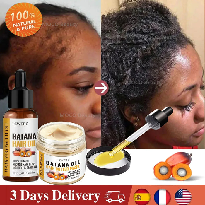Unlock Your Hair's Potential with Pure Batana Oil: Nourishing Hair Mask for Growth & Restoration - Trusted Hair Loss Solution for All Hair Types