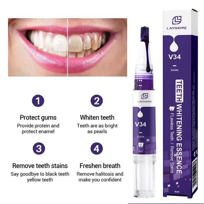 V34 Teeth Whitening Essence: Brighten Your Smile Naturally