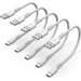 mini 6 inch short iphone charger cable - fast charging cord usb a to type c pack of 5