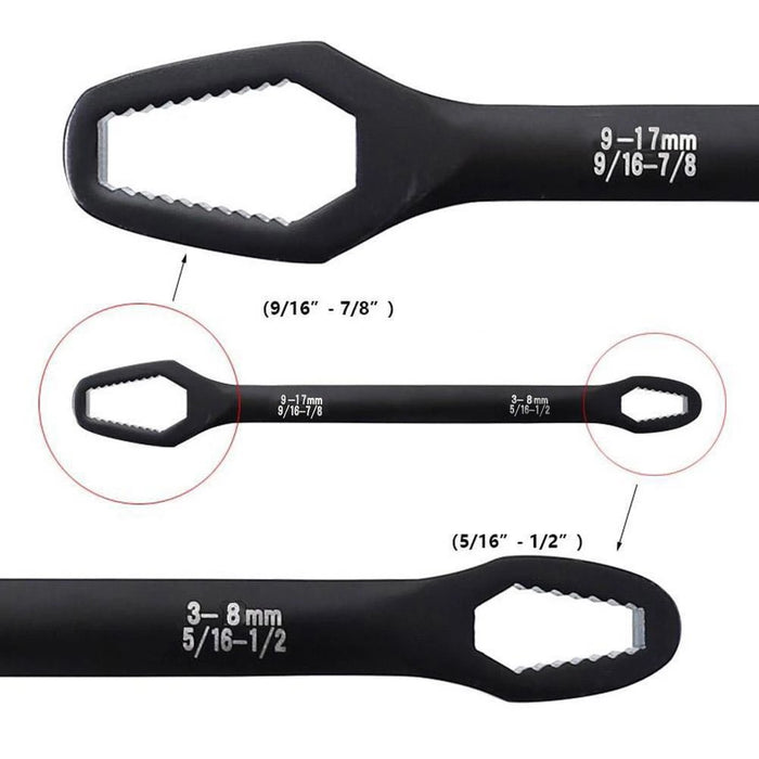 Universal Double-Head Torx Wrench Self-Tightening Adjustable Wrench Hand Tool
