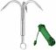Stainless Steel Outdoor Grappling Hook with 50FT Rope/Climbing