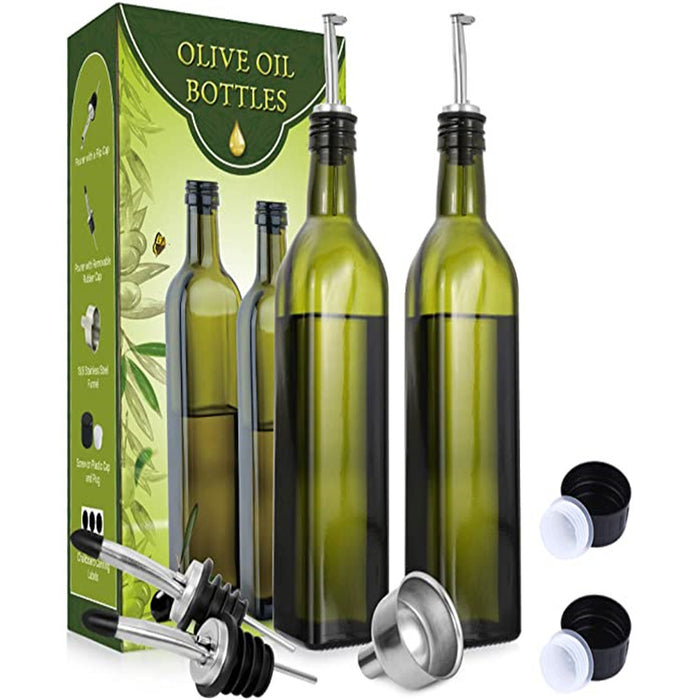 Olive Oil Bottle Container Holder Dispenser Decanter for Kitchen Premium Cooking