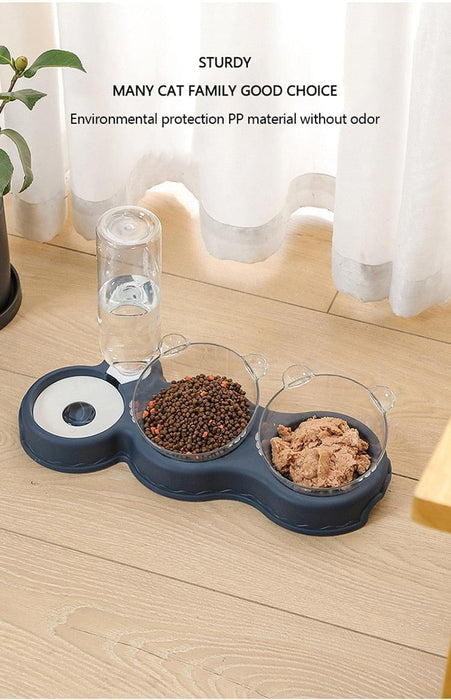 Cat Automatic Feeding Drinking Bowl